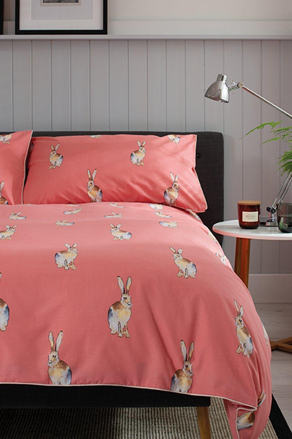 Hare Printed Cotton Duvet Set