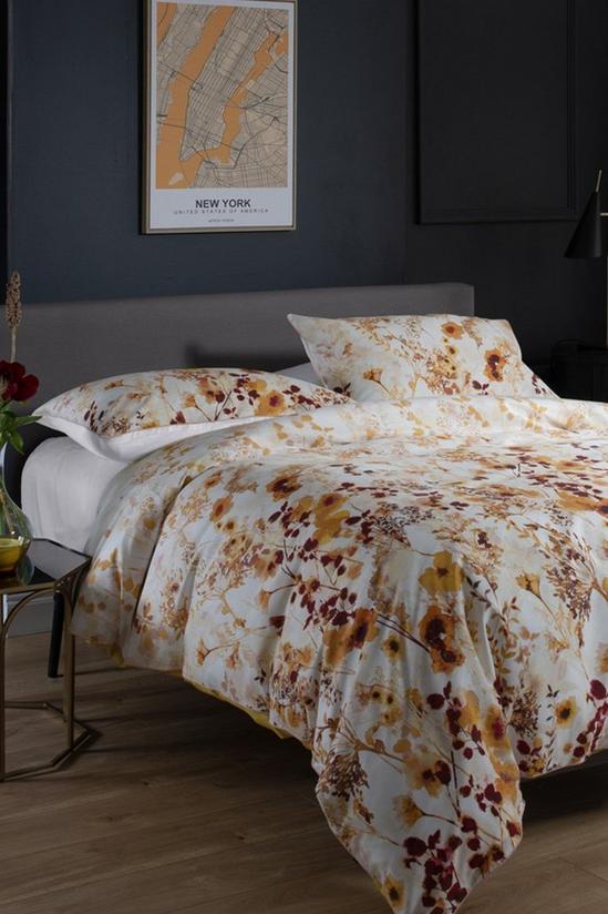 The Lyndon Company Watercolour Floral 180 Thread Count Soft Cotton Digital Printed Reversible Duvet Cover Set 2