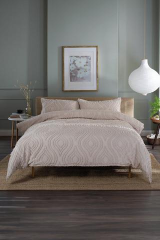Product Ogee Tufted Textured Supersoft Duvet Cover Set Natural