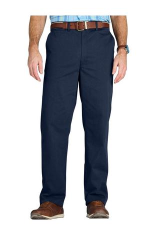 Product Comfortable Cotton Chino Trousers with Stretch Back Waist Navy