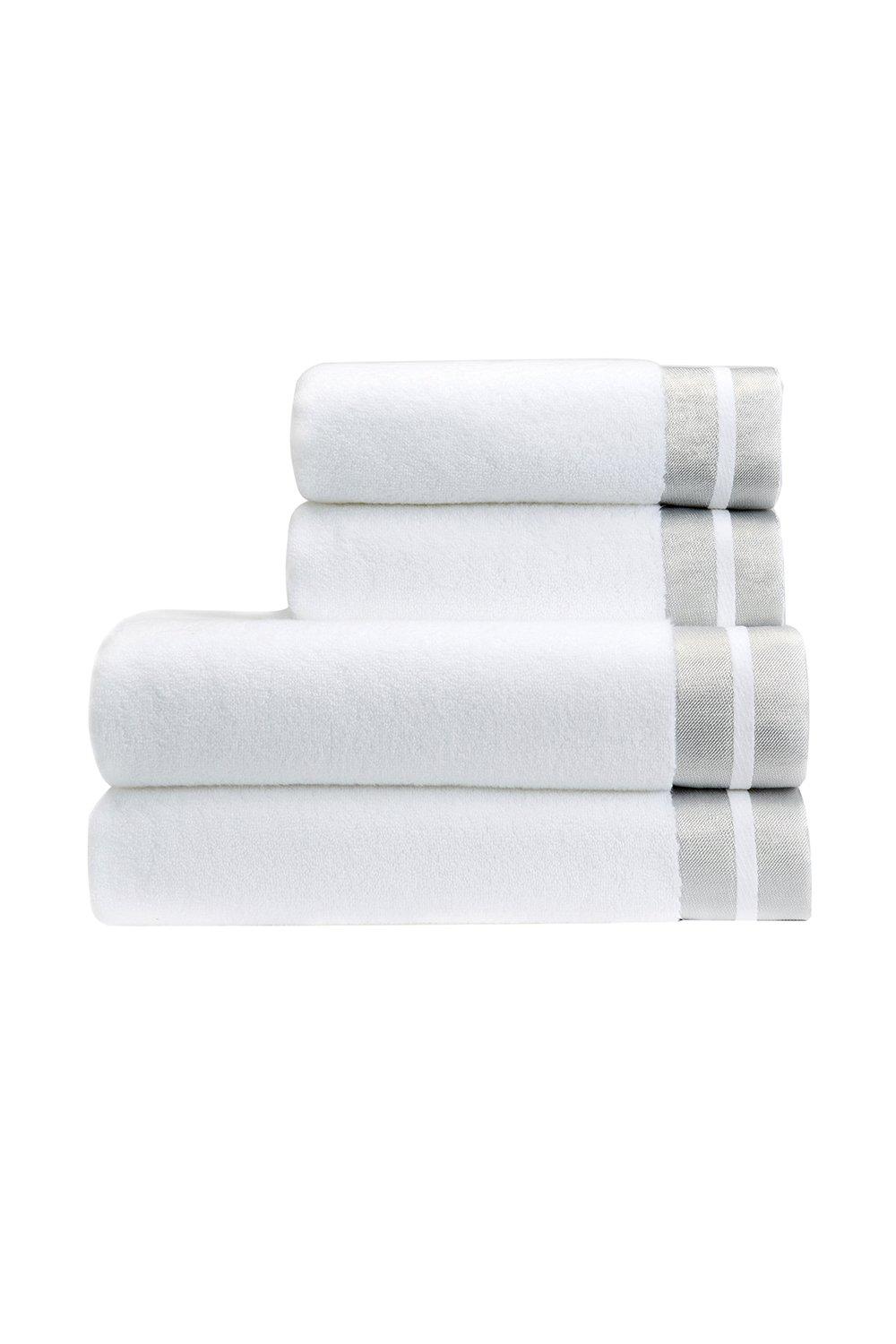 Christy - Mode Towel - White/Silver - Hand Towel