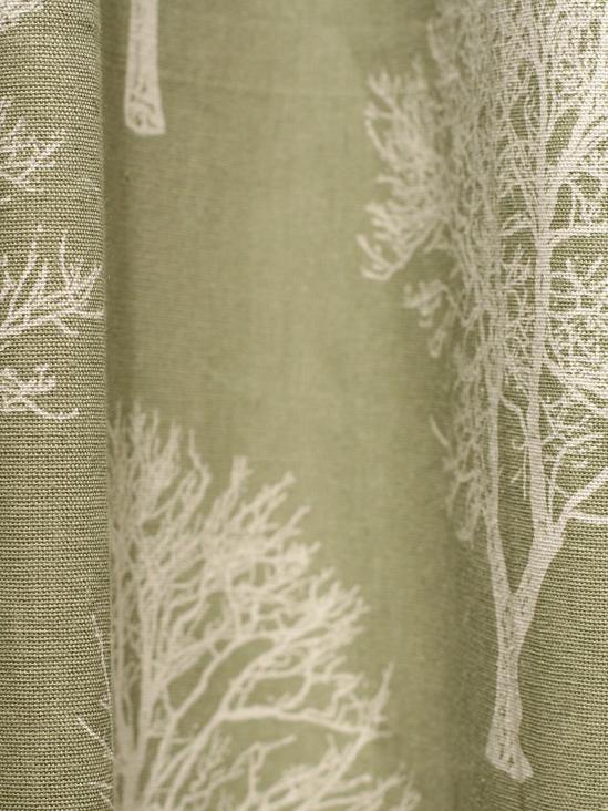 Fusion 'Woodland Trees' Motif 100% Cotton Ready to Hang Eyelet Curtains 3