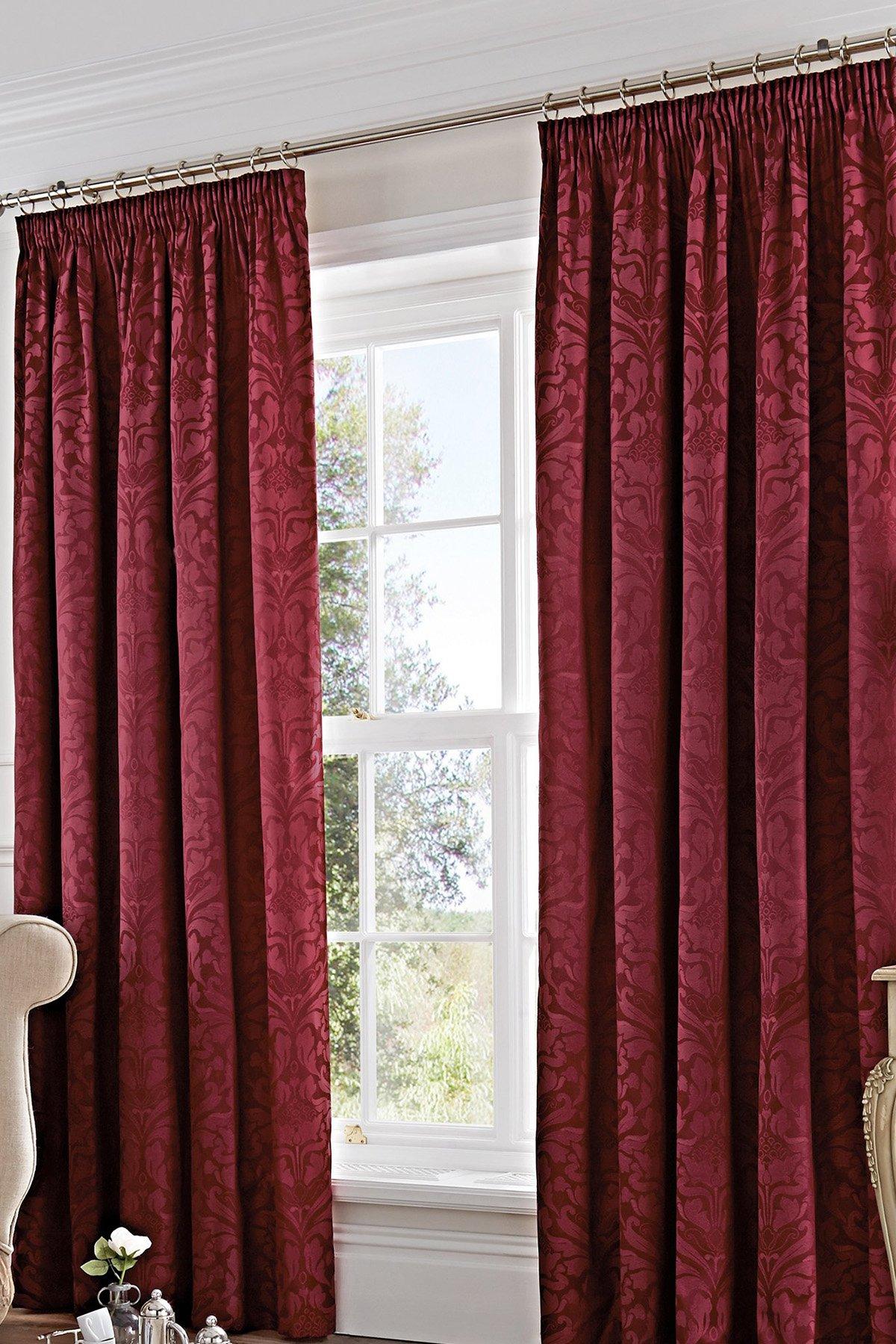 Dreams & Drapes Woven Eastbourne Pencil Pleat Lined Curtains|117x137cm(46x54inches)