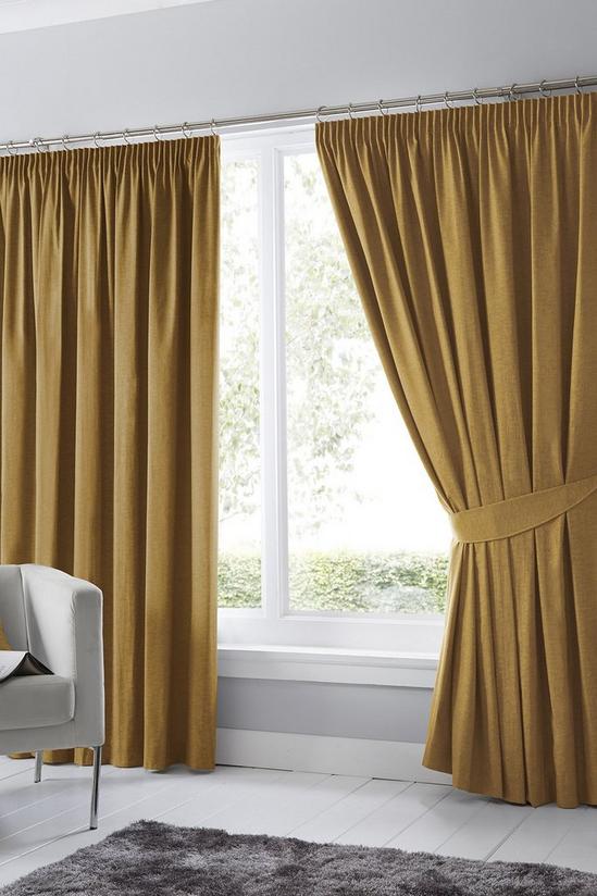 Fusion 'Dijon' Thermal and Blackout Fully Lined Pencil Pleat Curtains 1