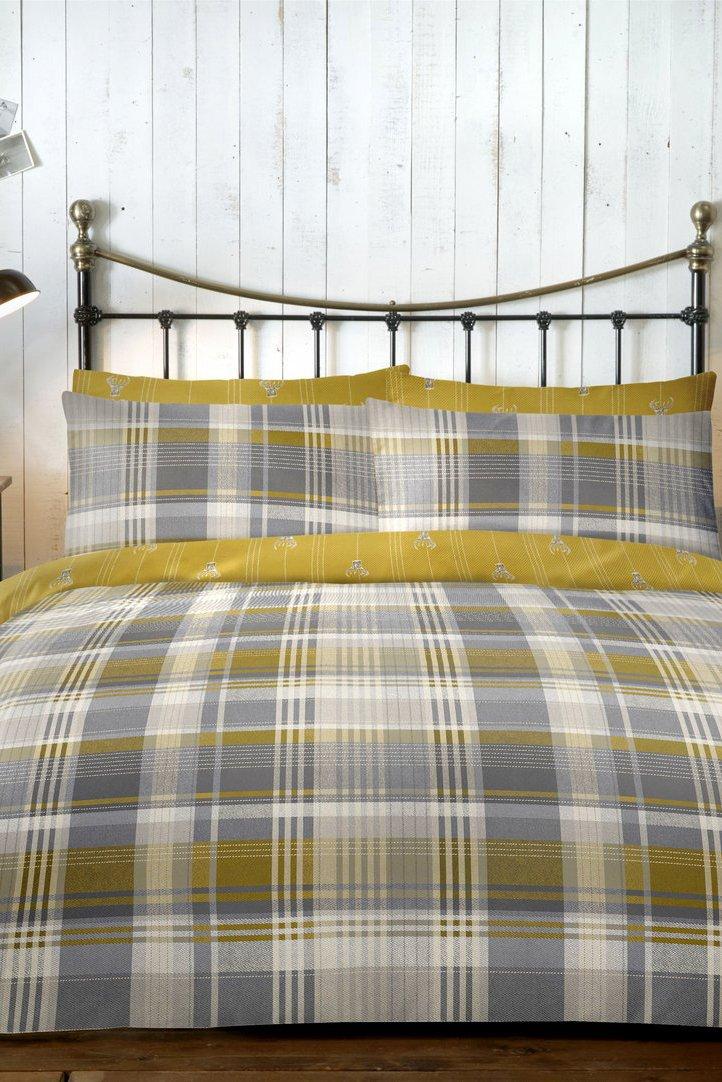 'Connolly Check' 100% Brushed Cotton Duvet Cover Set