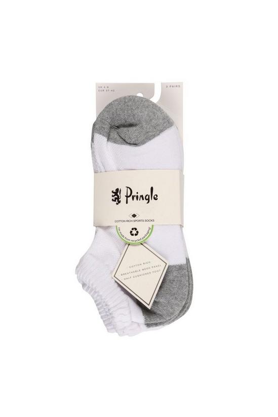Pringle 3 Pair Pack Cushioned Sole Trainer Socks 1