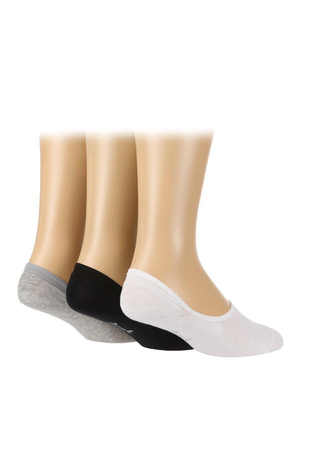 3 Pair Pack Cotton Shoe Liner Socks