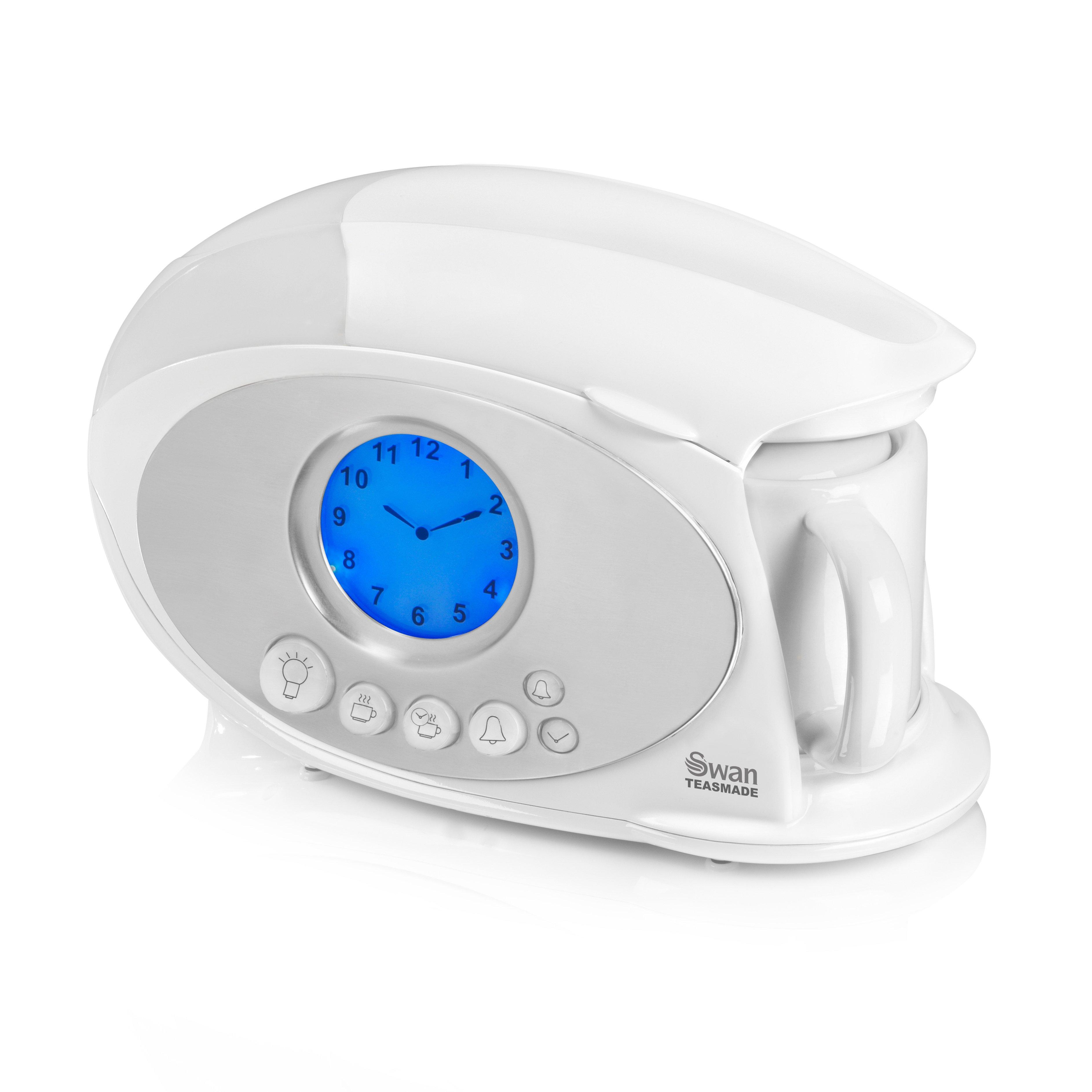 Teasmade White Tea Maker Alarm Clock