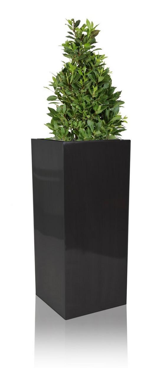 Primrose Tall Cube Zinc Galvanised Planter  in Platinum Silver 100 x 40cm 4