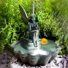 Primrose Fairy Statue Water Feature Sculpture Fountain Solar Powered LED Lights thumbnail 1