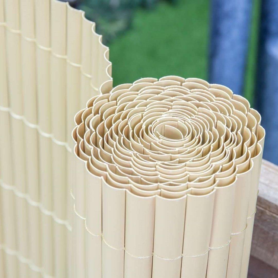 Artificial Bamboo Cane Screening Fence Roll Garden Privacy W4m x H1.5m