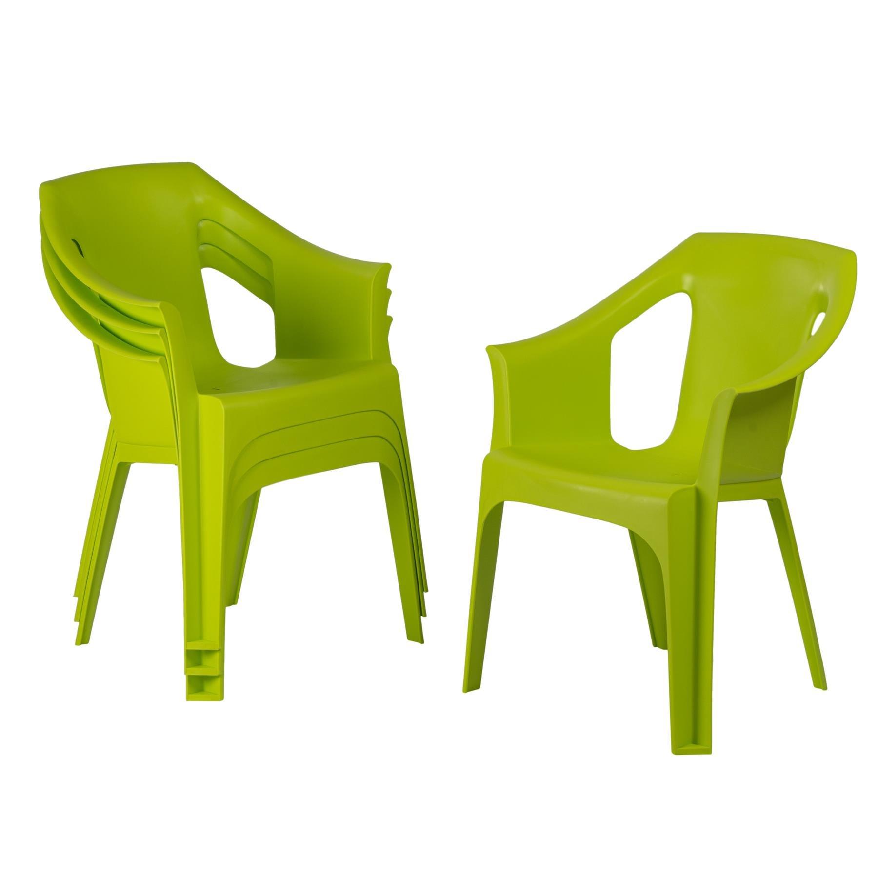 Cool Garden Dining Chair - Pack of 8 - Green