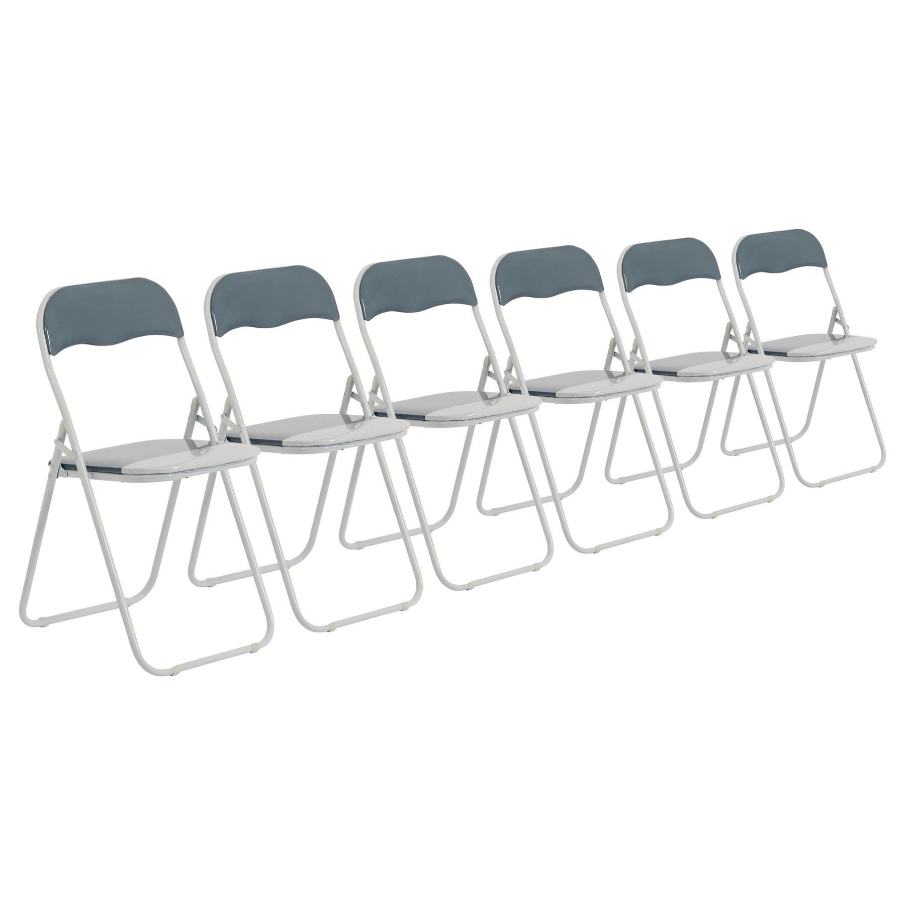 Coloured Padded Folding Chairs Pack of 6