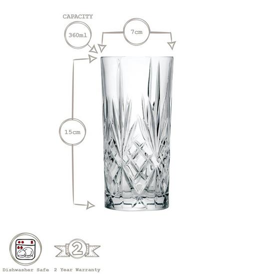 RCR Crystal RCR Crystal Melodia Highball Glasses - 360ml - Pack of 12 3