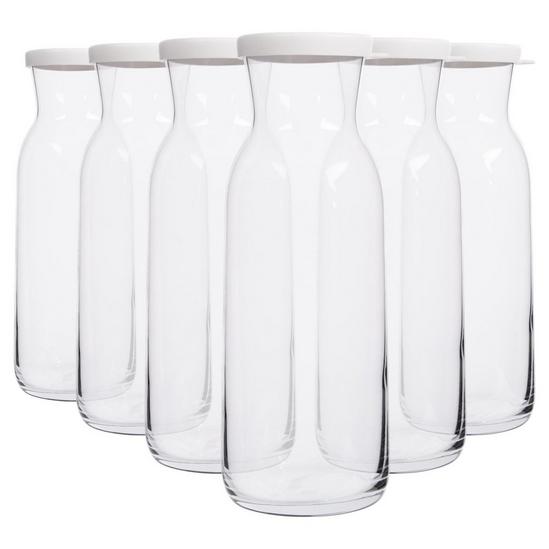 LAV Fonte Glass Carafes - 1.2L - White Lid - Pack of 6 1