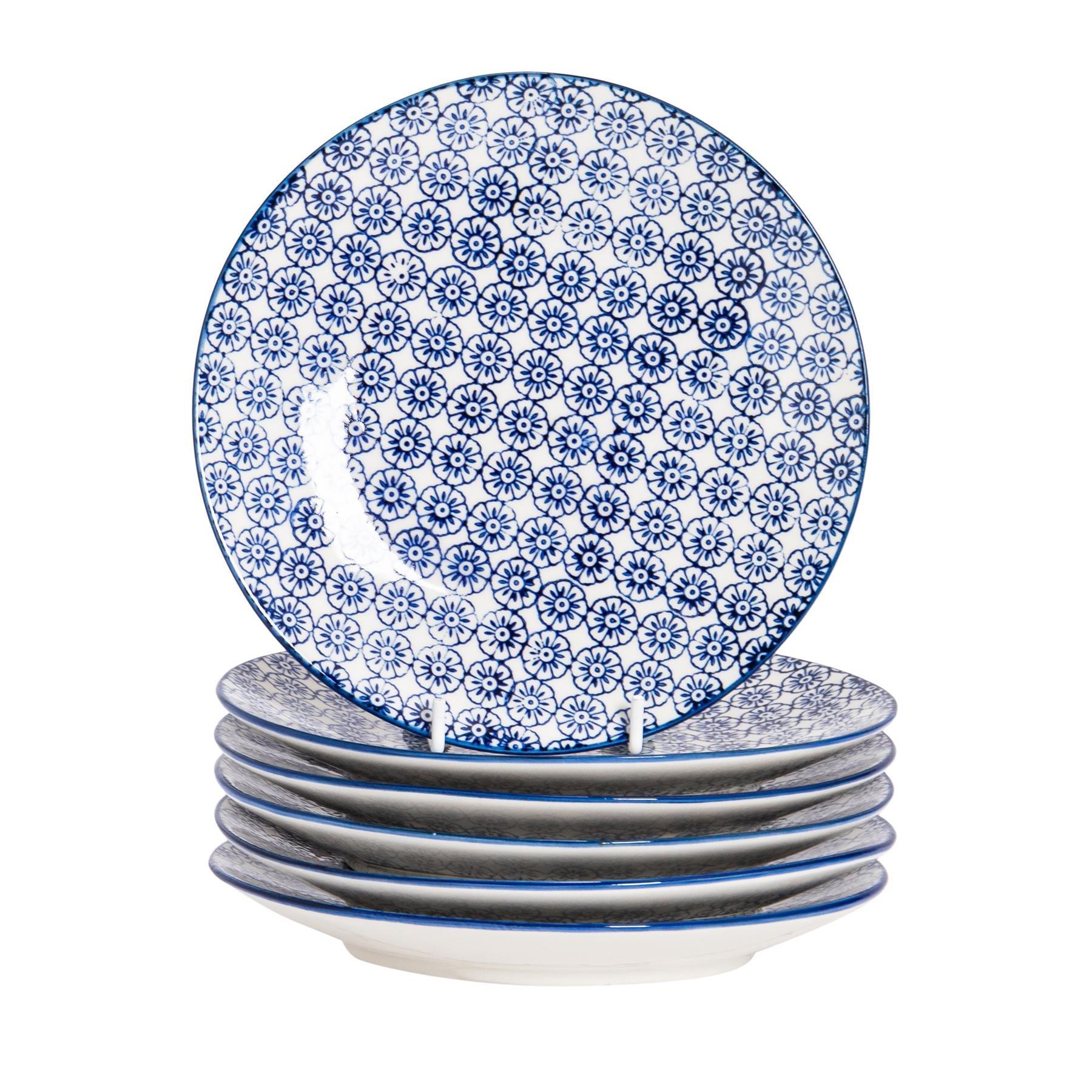 Side Plate blue,white