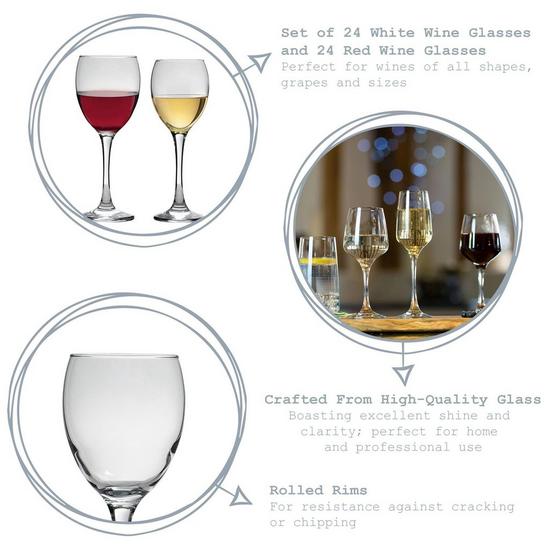 Argon Tableware 48 Piece Classic Wine Glasses Set 2