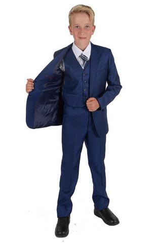 Boys 5 Piece Suit Royal Blue – Occasionwear for Kids
