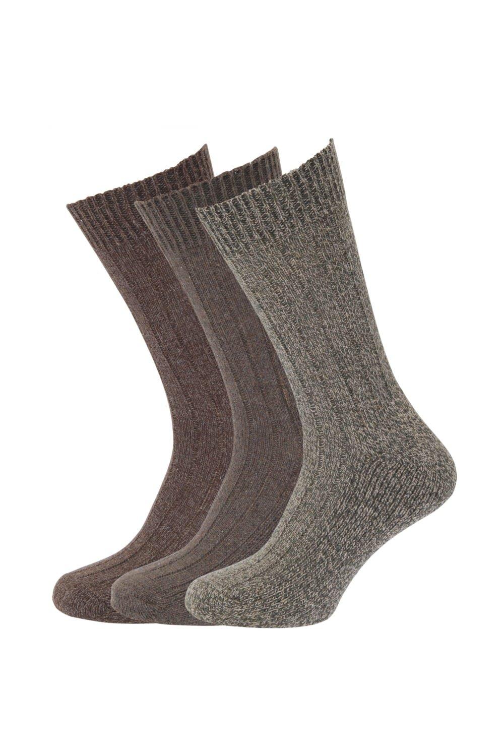 Wool Blend Socks With Wool Padded Sole (Pack Of 3)