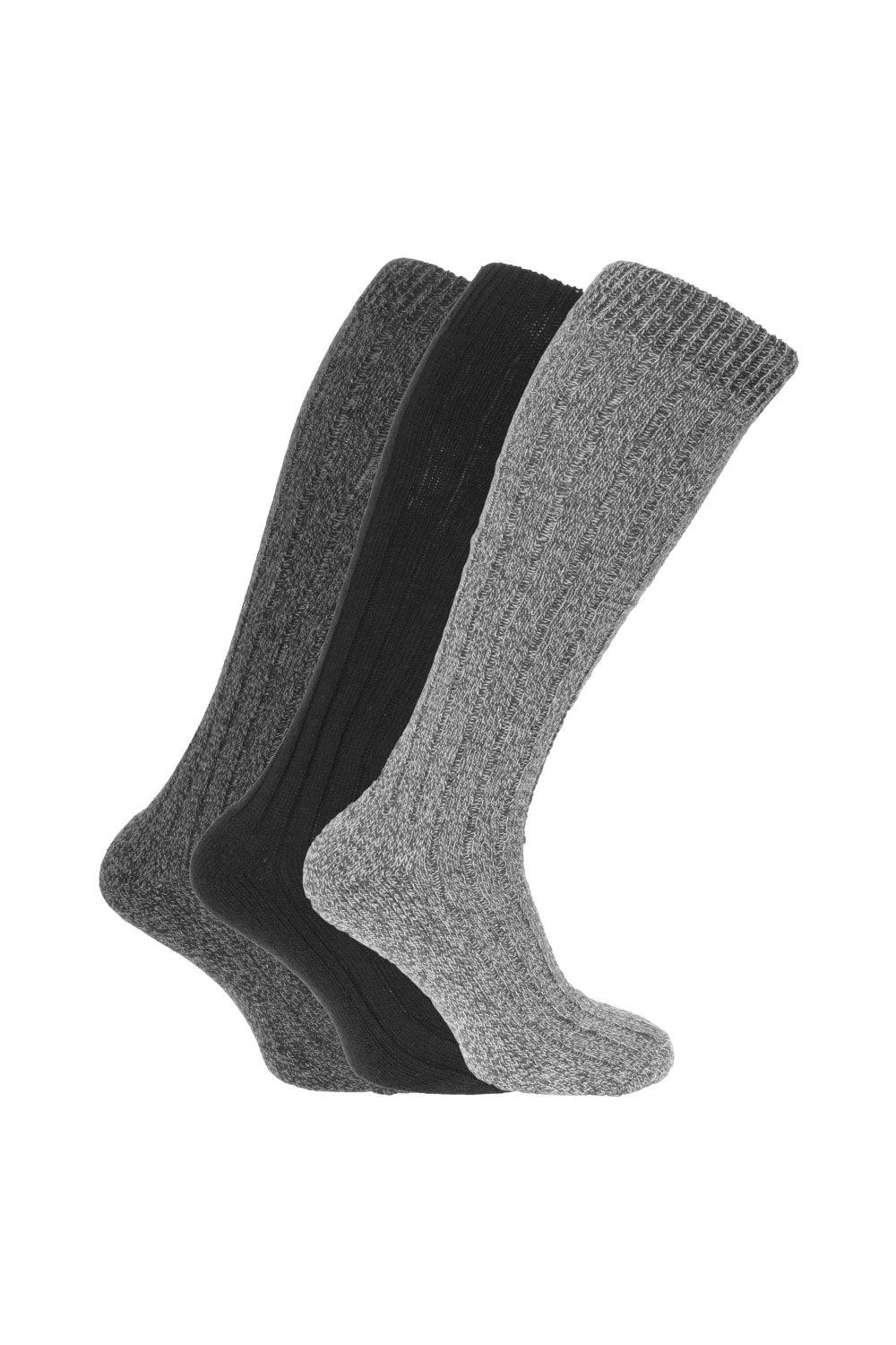 Wool Blend Long Length Socks With Padded Sole (Pack Of 3)