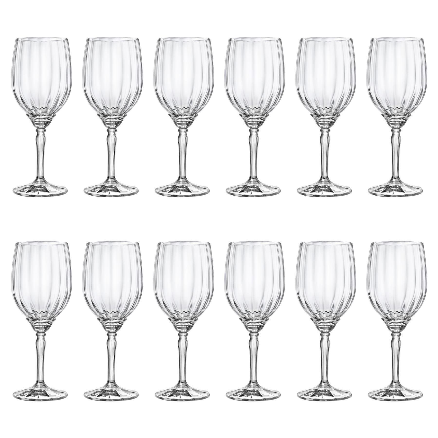 Florian White Wine Glasses - 380ml - Clear - Pack of 12