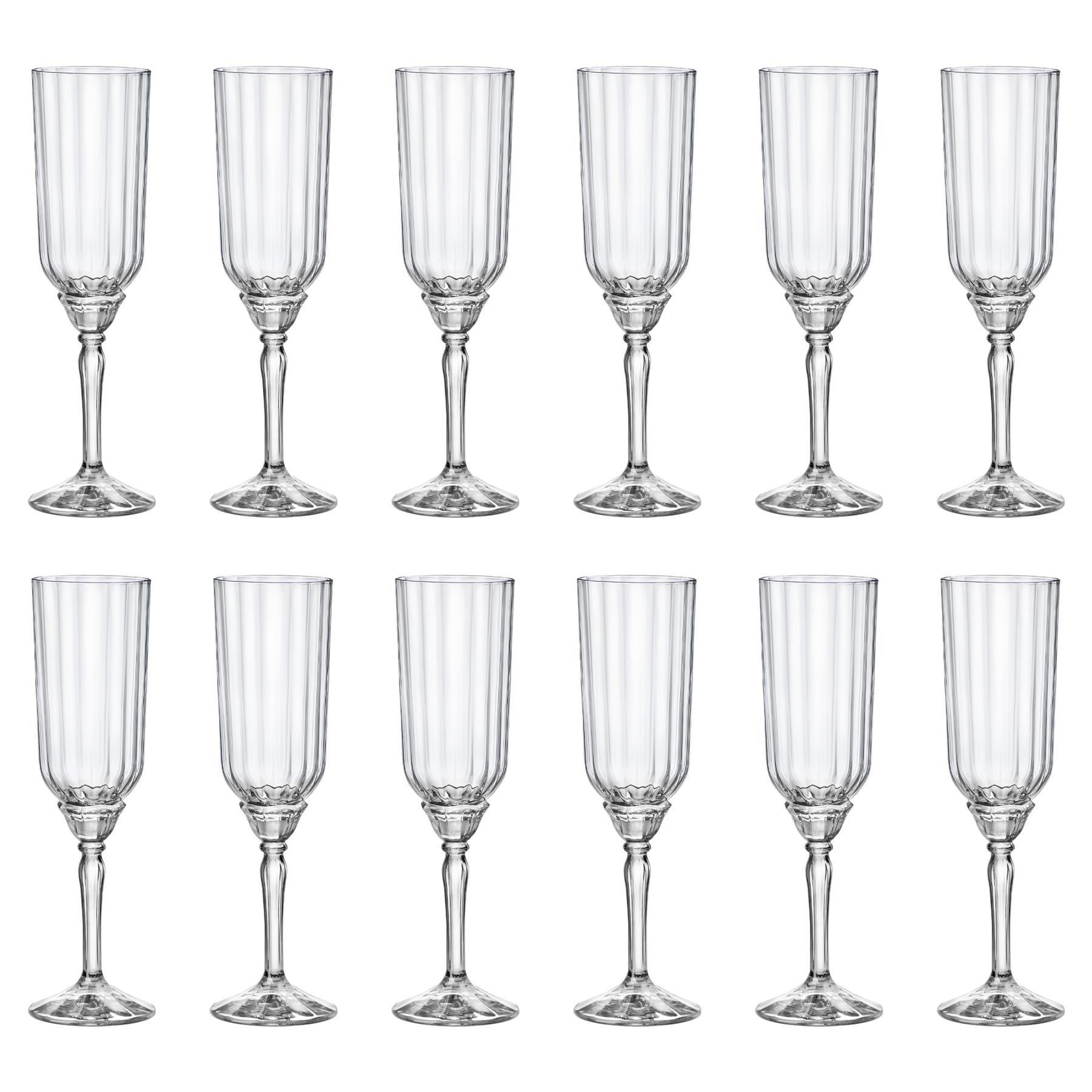 Florian Champagne Flutes - 210ml - Clear - Pack of 12