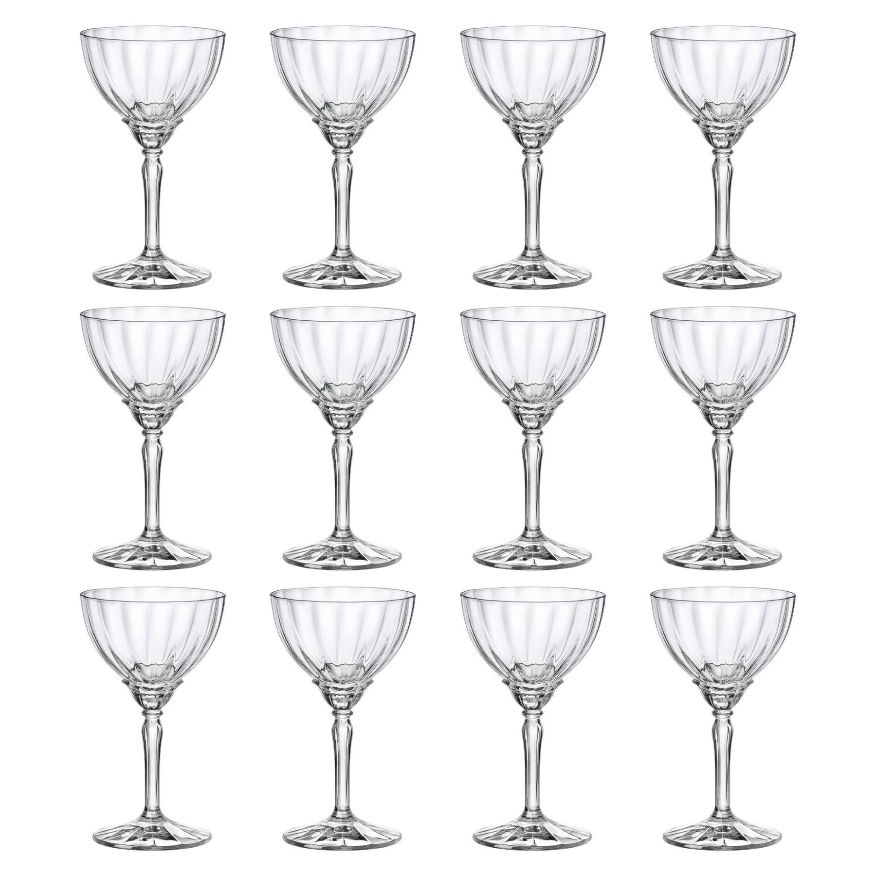 Florian Champagne Cocktail Saucers - 240ml - Clear - Pack of 12