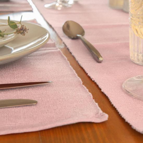 Nicola Spring 7pc Cotton Fabric Placemats & Table Runner Set 5