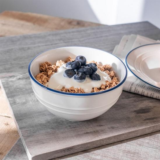 Nicola Spring White Farmhouse Cereal Bowls 15cm Pack of 6 2