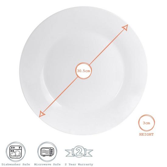 Argon Tableware Classic White Dinner Plates 30cm Pack of 6 3