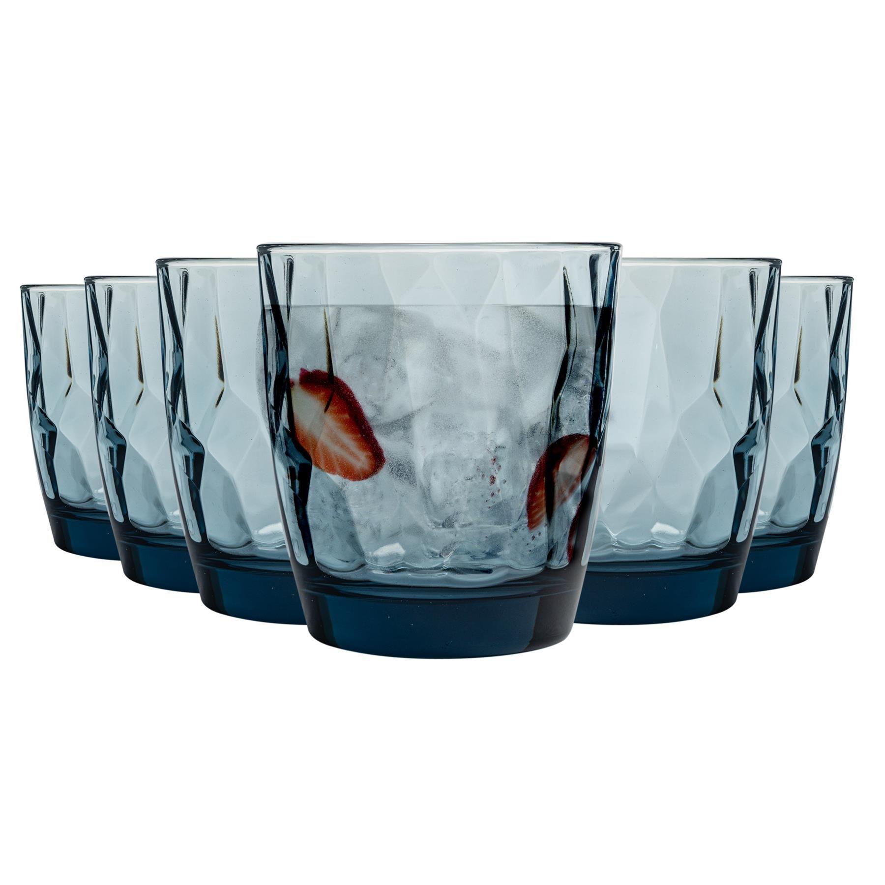 Photos - Glass Bormioli Rocco Diamond Water Glasses - 300ml - Blue - Pack of 6 