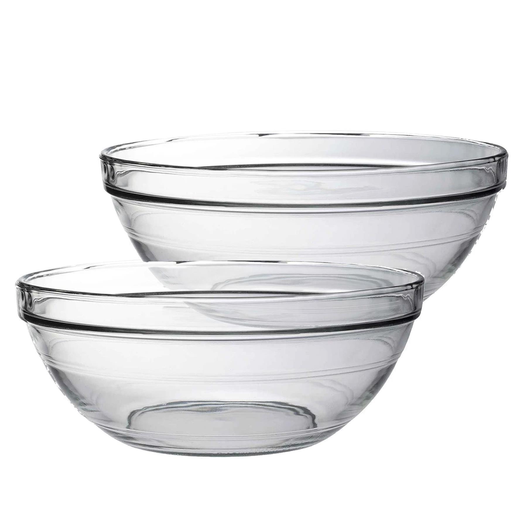 Lys Glass Stacking Bowls for Mixing, Kitchen, Serving - 31cm (12
