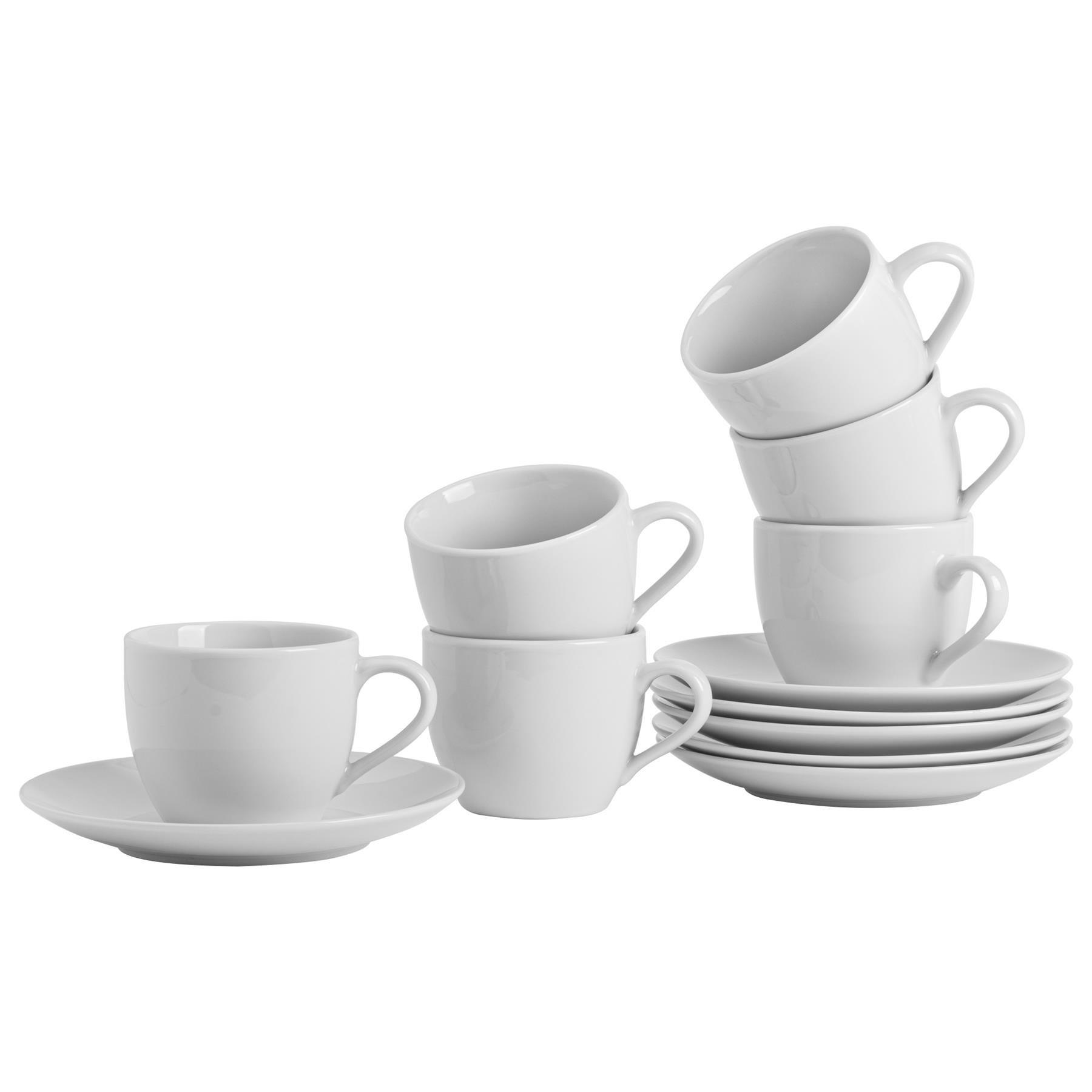 Classic White Teacup & Saucer Set - 200ml - 48 Piece