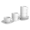 Argon Tableware Classic White Stacking Teacup & Saucer Set - 200ml - 24 Piece thumbnail 1