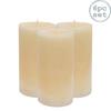 Nicola Spring Round Vanilla Pillar Candles 140 Hours Cream Pack of 6 thumbnail 1