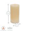Nicola Spring Round Vanilla Pillar Candles 140 Hours Cream Pack of 6 thumbnail 3