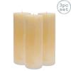Nicola Spring Round Vanilla Pillar Candles 215 Hours Cream Pack of 3 thumbnail 1