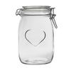 Nicola Spring Heart Glass Storage Jars 1 Litre Clear Seal Pack of 3 thumbnail 4