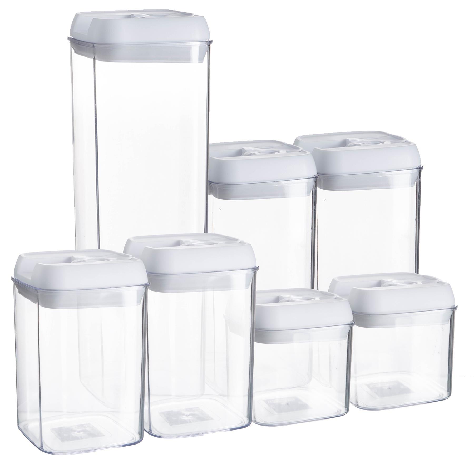 800ml Flip Lock Plastic Food Storage Container - By Argon Tableware - Grey