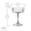 Bormioli Rocco America '20s Champagne Cocktail Saucers - 275ml - Clear - Pack of 6 thumbnail 3