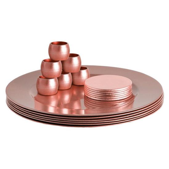 Argon Tableware 18 Piece Metallic Charger Plates Set 1