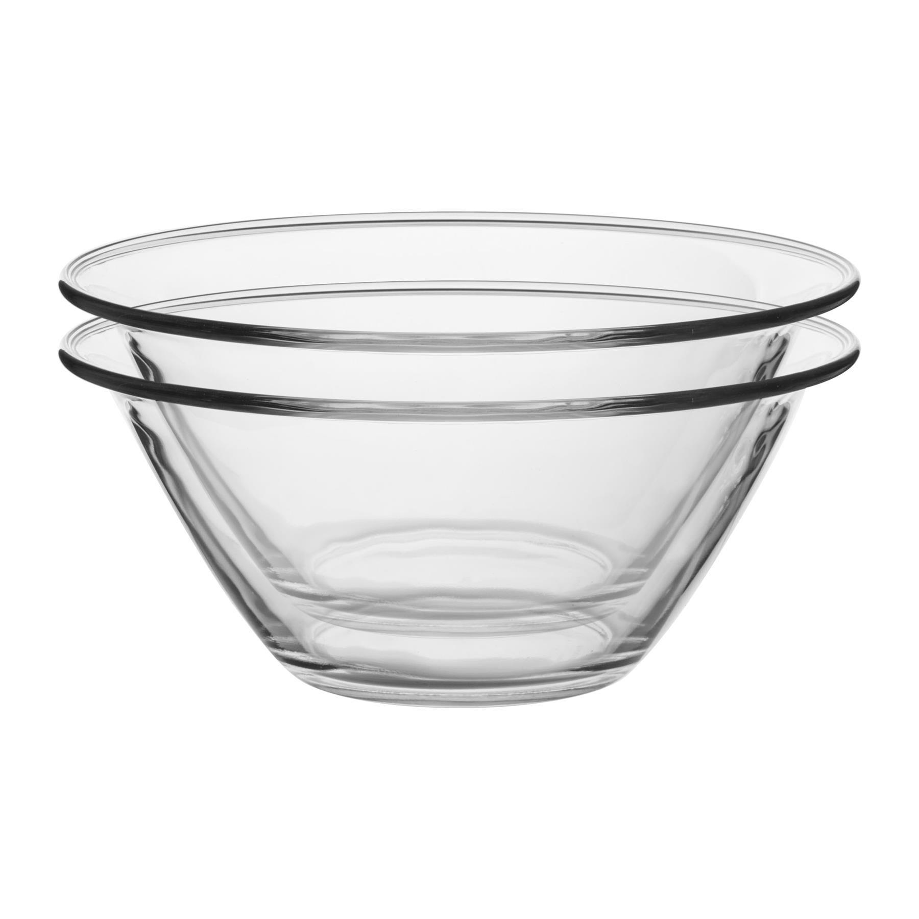 Mr Chef Glass Nesting Mixing Bowls 2.5 Litres Pack of 6