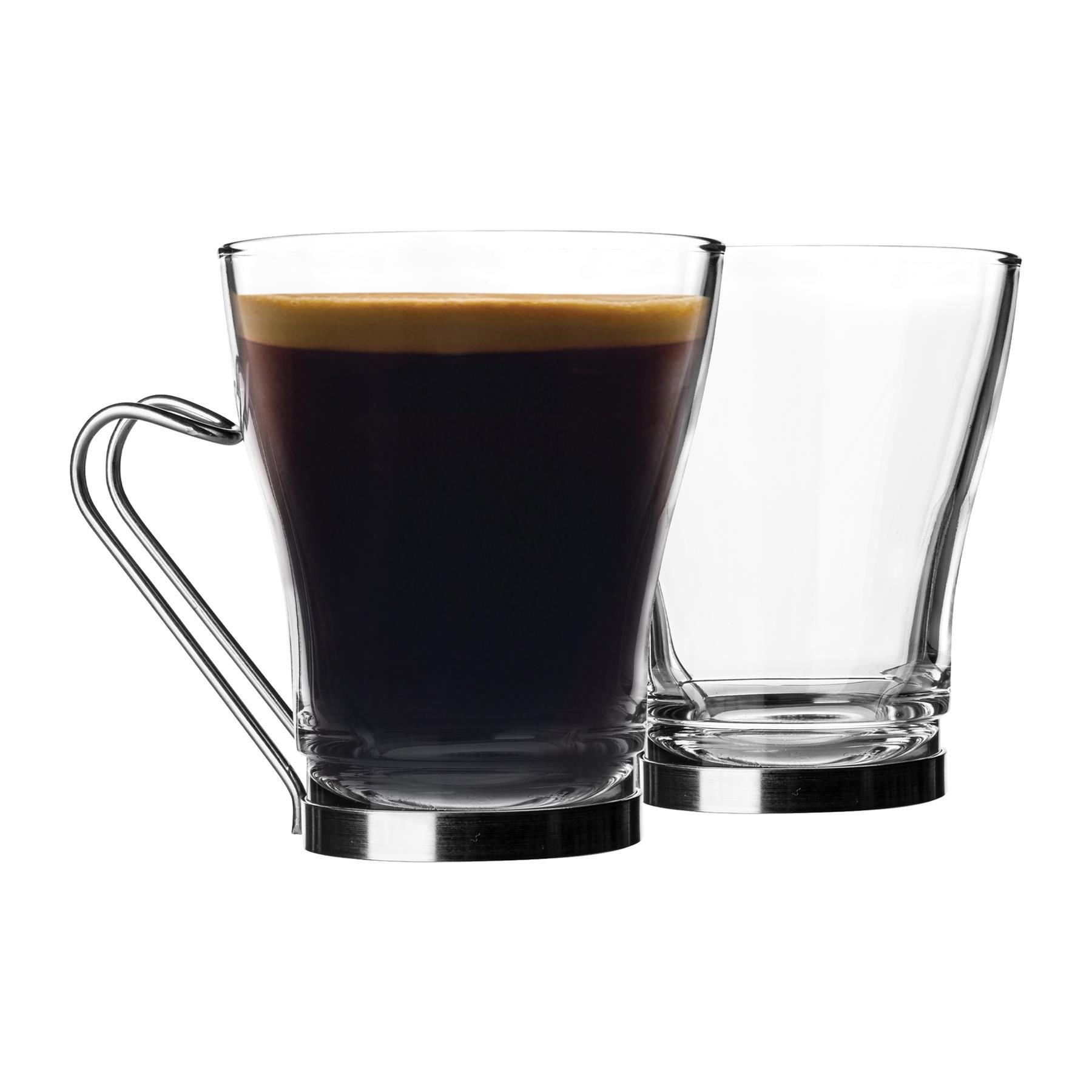 Oslo Glass Cappuccino Cups - 220ml - Clear - Pack of 24