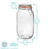 Argon Tableware Glass Storage Jars with Heart Labels 2L Clear Pack of 6 thumbnail 3