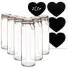 Argon Tableware Argon Tableware Glass Spaghetti Jars with Heart Labels - 2L - Clear - Pack of 6 thumbnail 1