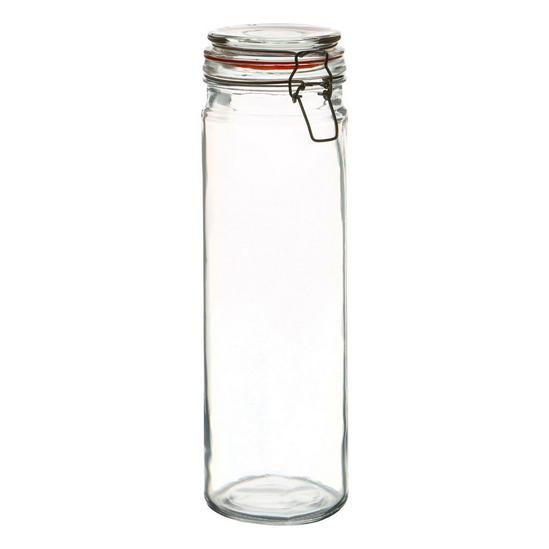 Argon Tableware Argon Tableware Glass Spaghetti Jars with Heart Labels - 2L - Clear - Pack of 6 4