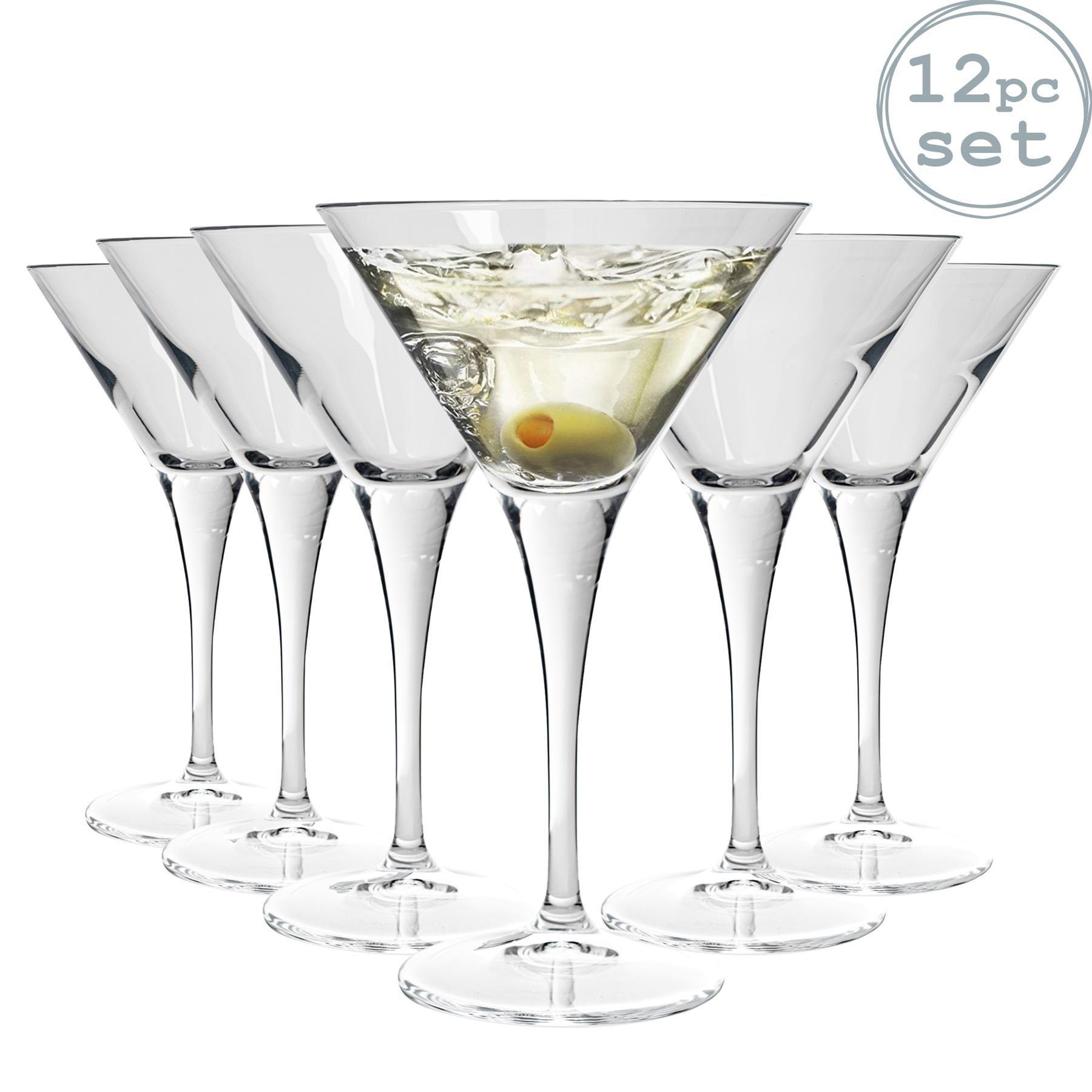 Ypsilon Martini Glass Cocktail Glasses Set - 245ml - Pack of 12