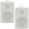 Loops (PAIR) 2x 4" 70W White Outdoor Rated Speakers Wall Mounted HiFi 8Ohm & 100V thumbnail 1