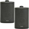 Loops (PAIR) 2x 5.25" 90W Black Outdoor Rated Speakers Wall Mounted HiFi 8Ohm & 100V thumbnail 1