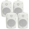 Loops 4x 4" 60W White Outdoor Rated Speakers 8 OHM Weatherproof Wall Mounted HiFi thumbnail 1